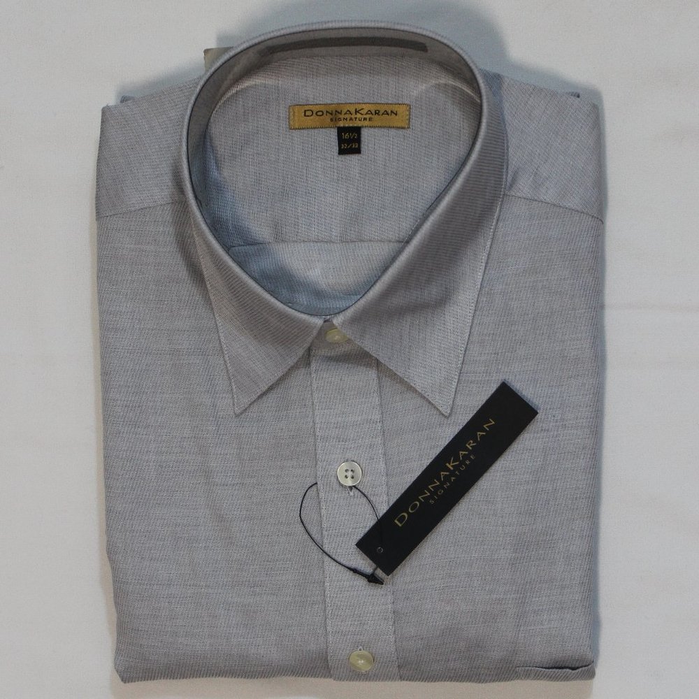 Donna Karan Signature Men's Long Sleeve Button Down Dress Shirt